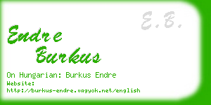endre burkus business card